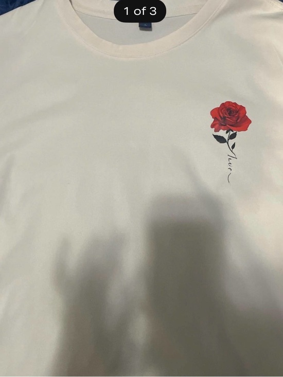 Tops - Classic White Tee with Small Chest Graphic